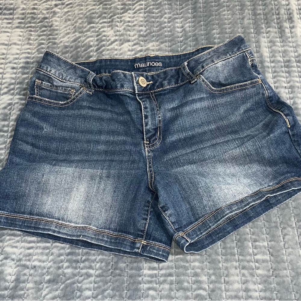 Maurices Dark Blue Jean Shorts
